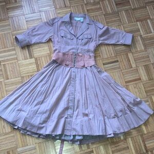 Byron Lars Pink Button-Down Dress 8 very good